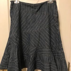 Woman’s Denim Stripe Skirt